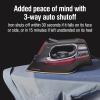 imageCHI Steam Iron for Clothes with 8 Retractable Cord 1700 Watts 3Way Auto Shutoff 400 Holes Professional Grade Temperature Control Dial Lava Infused Ceramic Soleplate Black 131131700 Watts