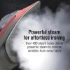 imageCHI Steam Iron for Clothes with 8 Retractable Cord 1700 Watts 3Way Auto Shutoff 400 Holes Professional Grade Temperature Control Dial Lava Infused Ceramic Soleplate Black 131131700 Watts