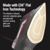 imageCHI Steam Iron for Clothes with 8 Retractable Cord 1700 Watts 3Way Auto Shutoff 400 Holes Professional Grade Temperature Control Dial Lava Infused Ceramic Soleplate Black 131131700 Watts