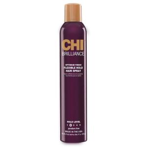 imageCHI Brilliance Finish Flexible Hold Spray Finishing Spray For Helping Tame Unwanted Flyaways LightHold Sulfate Paraben ampamp CrueltyFree 10 OzOlive  Monoi