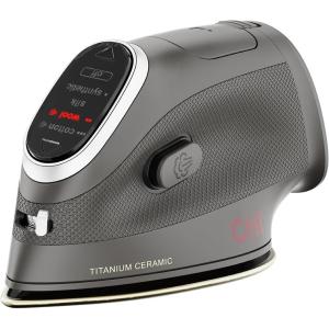 imageCHI Mini Steam Iron for Clothes Sewing Crafting and Travel with Titanium Infused Ceramic Soleplate 1000 Watts XL 10 Cord 3Way Auto Shutoff Portable Vacation Essentials Black 131203Way Auto Shutoff 