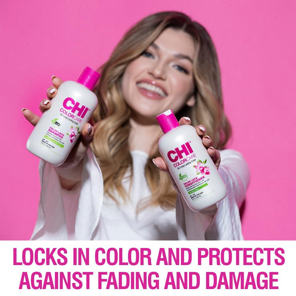 imageCHI ColorCare Color Lock Shampoo Locks In Color ampamp Replenishes Moisture For ColorTreated Hair Sulfate Paraben ampamp CrueltyFree 12 Oz