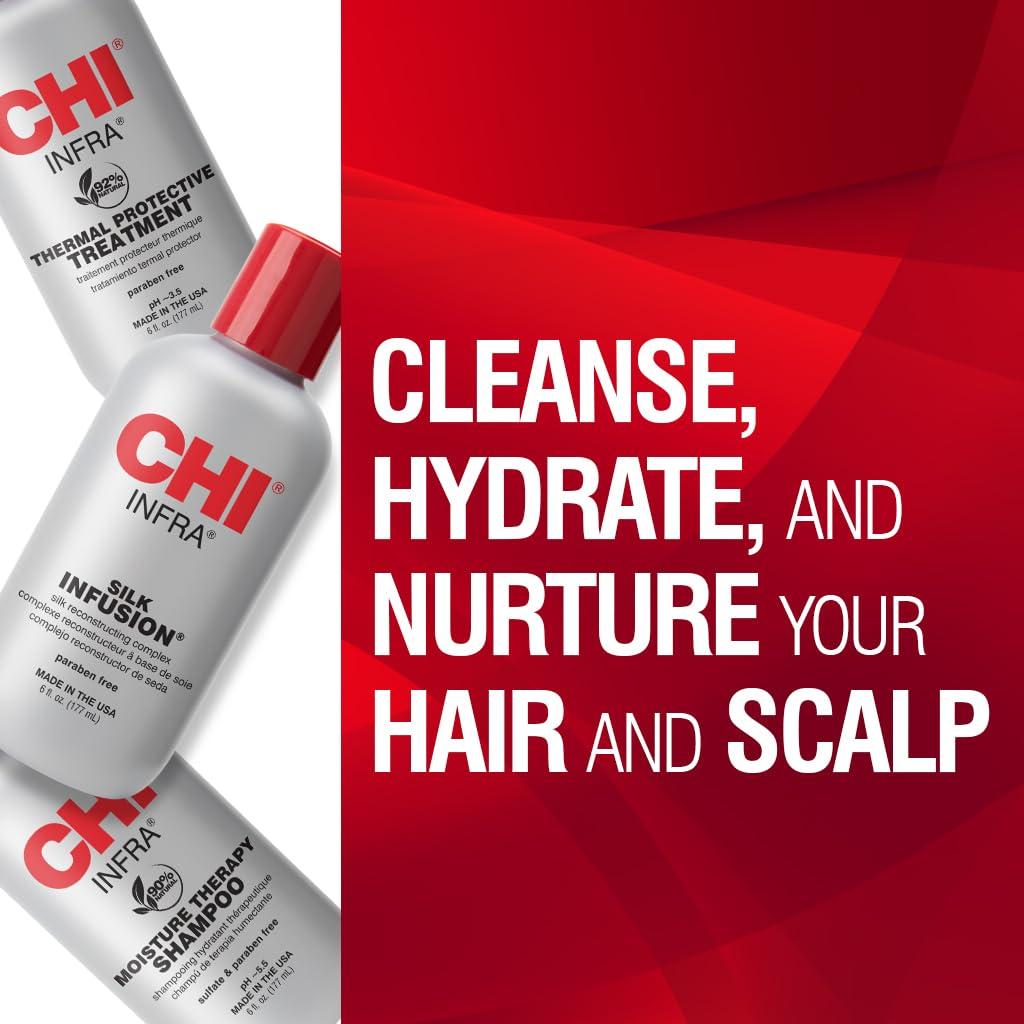 imageCHI Infra Thermal Care Kit Moisturizing ampamp Restoring Shampoo Color Protectant ampamp Serum Sulfate Paraben ampamp CrueltyFree 6 Oz 3 ProductsDamaged Hair