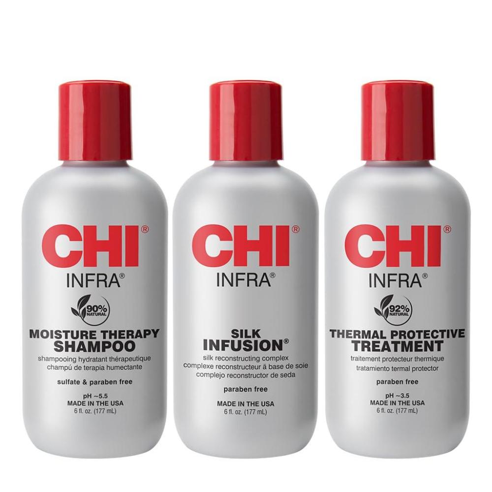 imageCHI Infra Thermal Care Kit Moisturizing ampamp Restoring Shampoo Color Protectant ampamp Serum Sulfate Paraben ampamp CrueltyFree 6 Oz 3 ProductsDamaged Hair