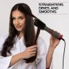 imageCHI Lava Heated Straightening Brush 3in1 Hair Straightener Dryer ampamp Smoothing Comb Reduces Frizz ampamp Increases Shine for Healthy ampamp Easy Styling