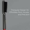 imageCHI Lava TriLume Heated Brush TriangleShaped Comb for Natural Waves ampamp Volume Easy ampamp Gentle Root Access Reduces Frizz ampamp Increases Shine