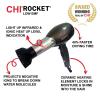 imageCHI Rocket Hair Dryer Hair Dryer With Comb ampamp Drying Nozzle Attachment QuickDrying For Shiny FrizzFree Hair Lightweight ampamp Low EMFRocket Black
