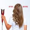 imageCHI Spin N Curl Curling Iron For Healthy ampamp Shiny Effortless Curls ampamp Waves Provides Preset Temperature Settings For Each Hair Texture Rose GoldRuby Red