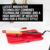 imageCHI Texture Tourmaline Ceramic Curling Iron Hair Curler For Smooth ampamp Shiny Curls Adjustable Temperature ampamp Automatic ShutOff 1quot BarrelRuby Red