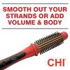 imageCHI Tourmaline Ceramic Series Heated Round Brush Reduces Frizz ampamp Adds Shine To Hair Adjustable Temperature ampamp Automatic ShutOff 125quot Barrel Ruby RedHAIR DRYER