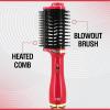 imageCHI Volume Styler Blowout Brush for Amplified Volume Heated Comb to Smoothen ampamp Straighten Hair 2in1 Hair Tool PinkPink