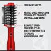 imageCHI Volume Styler Blowout Brush for Amplified Volume Heated Comb to Smoothen ampamp Straighten Hair 2in1 Hair Tool PinkRed