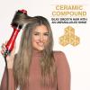 imageCHI Volume Styler Blowout Brush for Amplified Volume Heated Comb to Smoothen ampamp Straighten Hair 2in1 Hair Tool PinkRed