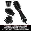 imageCHI Volumizer 4in1 Blowout Brush Hair Dryer Creates Smooth Silky ampamp Shiny Hair Four Interchangeable Attachments For Versatile Styling Black