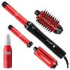 imageCHI Lava AirWave with CHI 44 Iron Guard 2 Oz Volumizes Curls ampamp Dries Hair Delivers FrizzFree Results Low Heat for Less Damage Black ampamp Red