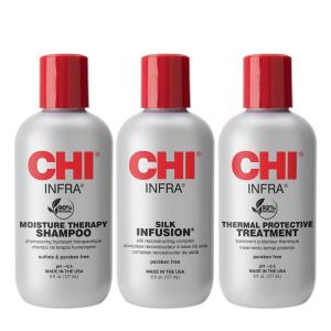 imageCHI Infra Thermal Care Kit Moisturizing ampamp Restoring Shampoo Color Protectant ampamp Serum Sulfate Paraben ampamp CrueltyFree 6 Oz 3 ProductsDamaged Hair