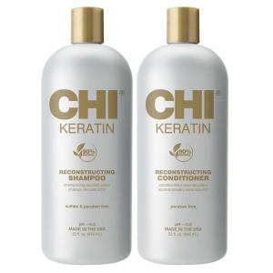 imageCHI Keratin Reconstructing Conditioner Delivers Healthier Hair Adds Shine ampamp Helps Prevent Future Breakage Sulfate Paraben ampamp CrueltyFree 12 OzShampoo  Conditioner Duo