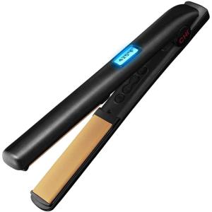 imageCHI Original Digital Ceramic Hairstyling Iron Hair Straightener Delivers Shiny Smooth Results Even Heat for Less Damage 1quot Iron Piano BlackMidnight Matte Black