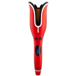 imageCHI Spin N Curl Curling Iron For Healthy ampamp Shiny Effortless Curls ampamp Waves Provides Preset Temperature Settings For Each Hair Texture Rose GoldRuby Red