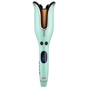 imageCHI Spin N Curl Curling Iron For Healthy ampamp Shiny Effortless Curls ampamp Waves Provides Preset Temperature Settings For Each Hair Texture Rose GoldMint Green
