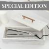 imageCHI Tourmaline Ceramic Mini Flat Iron Hair Straightener For An Even ampamp Smooth Finish Dual Voltage 075quot IronSilver
