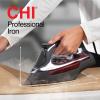 image:imageCHI Steam Iron for Clothes with 300 Holes for Powerful Steam ing Temperature Guide Dial 1700 Watts XL 10 Cord 3Way Auto Shutoff Titanium Infused Ceramic Soleplate Silver 13101Titanium Infused Ceramic Soleplate